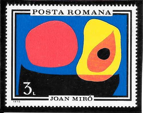 filatelia coleccion pintura Rumania 1970