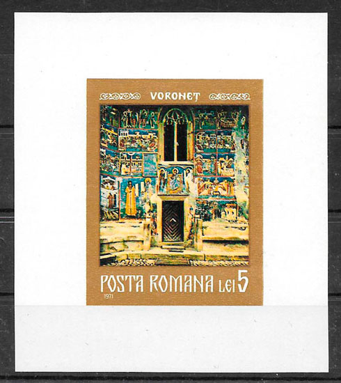 selos pintura Rumania 1971