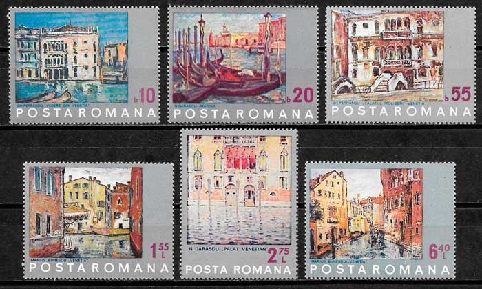 sellos pintura Rumania 1972