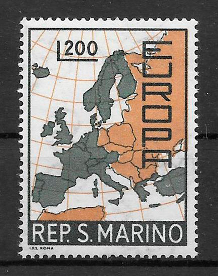 sellos tema Europa San Marino 1967