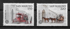 sellos tema Europa San Marino 1979