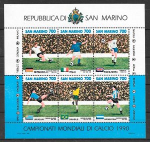 colección sellos deporte San Marino 1990