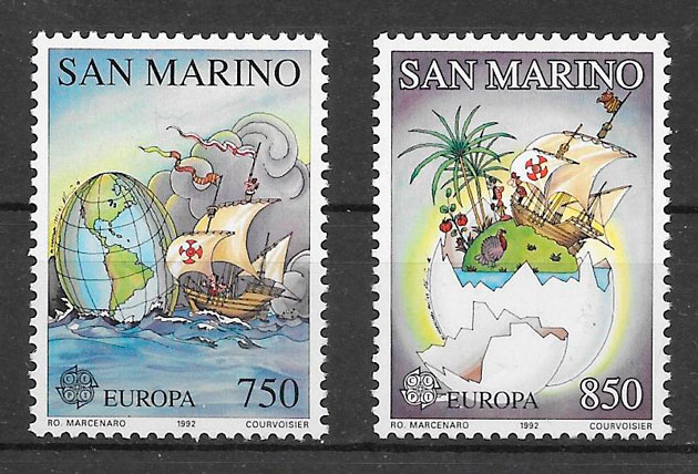 filatelia tema Europa San Marino 1992