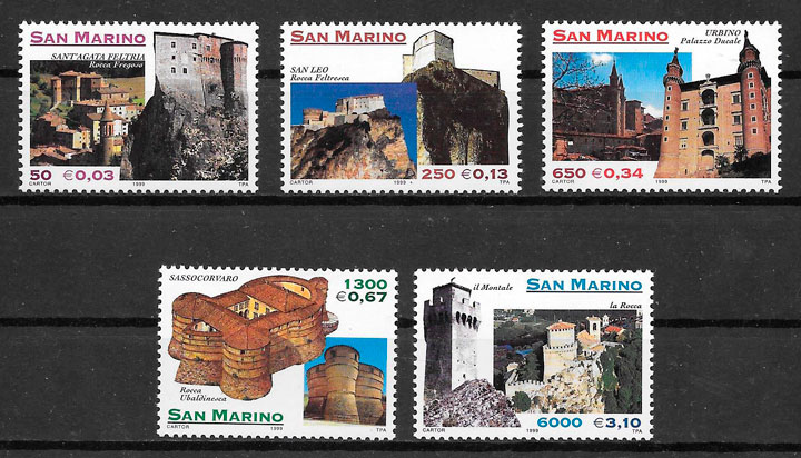 sellos arquitectura San Marino 1999