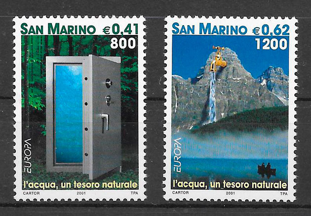 filatelia Europa San-Marino 2001