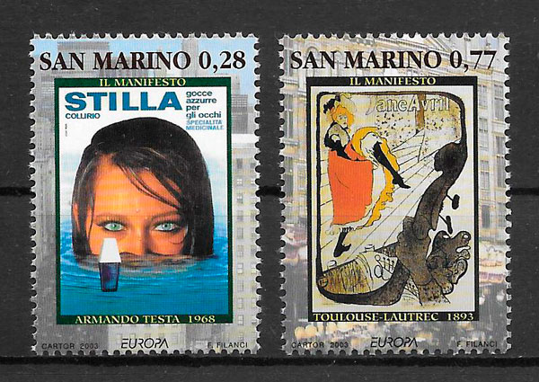 sellos Europa San Marino 2003