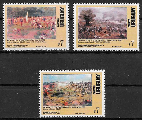 selos pintura Uruguay 1999
