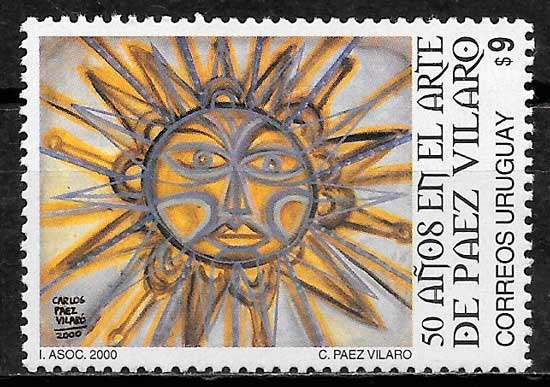 sellos pintura Uruguay 2000