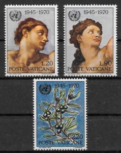 filatelia coleccion pintura Vaticano 1970