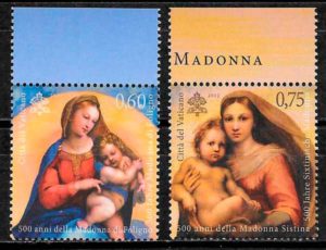 filatelia coleccion pintura Vaticano 2012