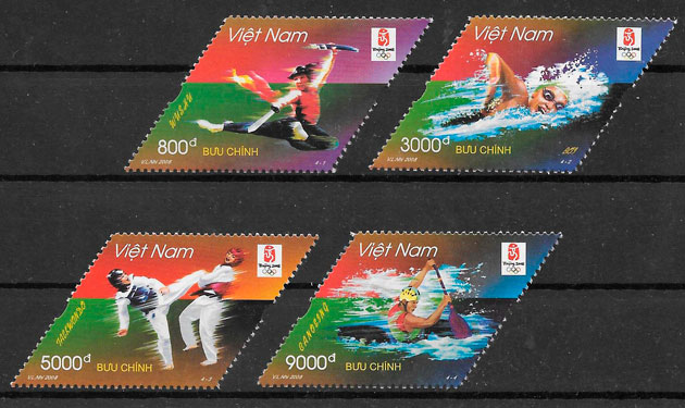 colección sellos olimpiadas Viet Nam 2008