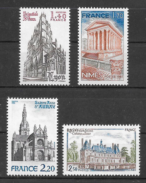 filatelia turismo Francia 1980