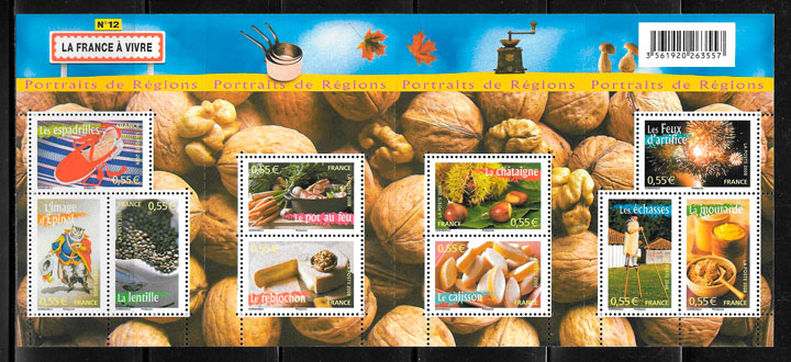 colección sellos turismo Francia 2008
