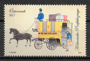 filatelia colección transporte Austria 2013