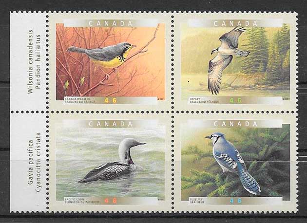 coleccion sellos fauna Canada 2000