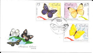 filatelia mariposas Cuba 1995
