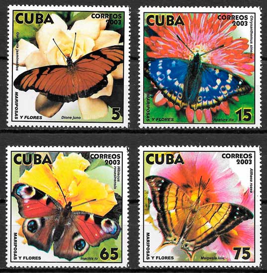 sellos mariposas Cuba 2003