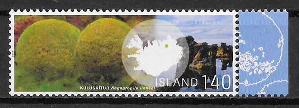 filatelia colección fauna Islandia 2008