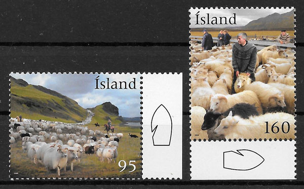 filatelia fauna Islandia 2009
