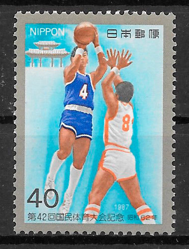 filatelia deporte Japon 1987