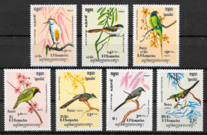 filatelia fauna Kampuchea 1984