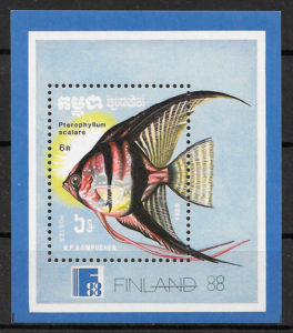 filatelia colección fauna Kampuchea 1988