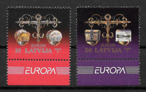 sellos Europa Letonia 1994
