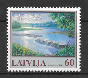 sellos Europa Letonia 2001