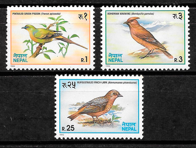 sellos fauna Nepal 1992