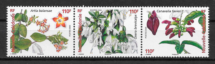 filatelia flora Nueva Caledonia 2006
