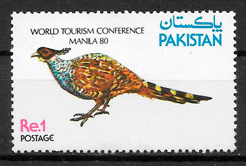 sellos fauna Pakistan 1980