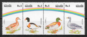 filatelia coleccion fauna Pakistan 1993