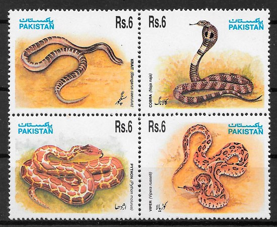 filatelia coleccion fauna Pakistan 1995