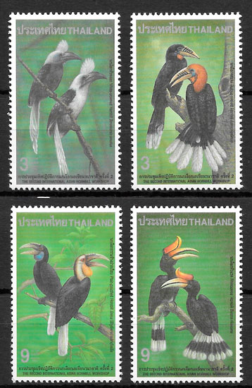filatelia fauna Tailandia 1996