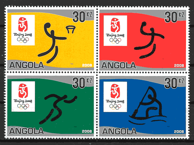 sellos olimpiadas Angola 2007