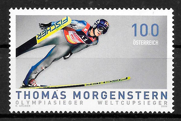 colección sellos deporte Austria 2008