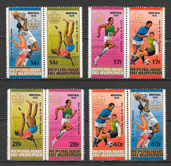 sellos olimpiadas Burundi 1976