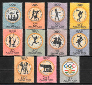sellos olimpiadas Hungría 1960