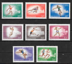 filatelia deporte Hungría 1966