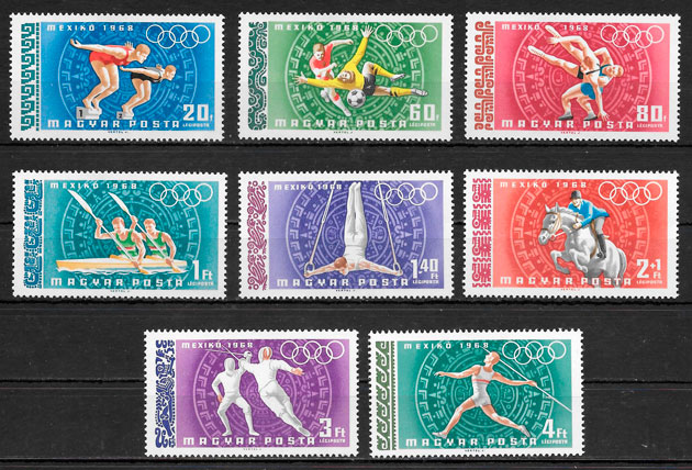 filatelia olimpiadas Hungría 1968