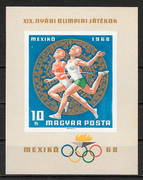 filatelia olimpiadas Hungría 1968