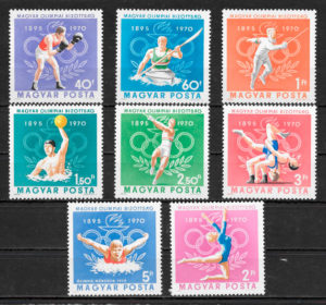 filatelia colección deporte Hungría 1970