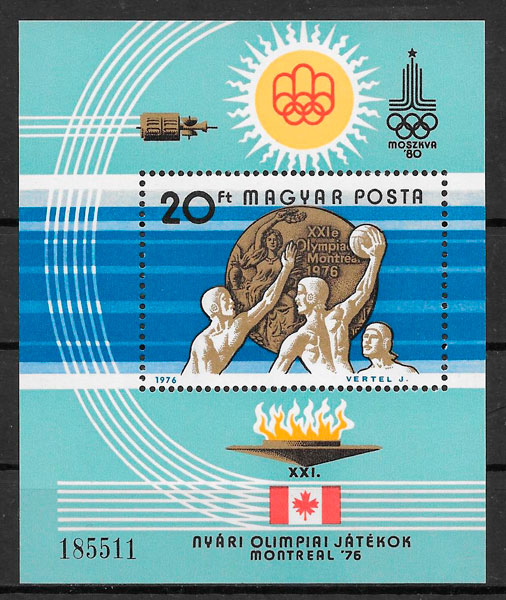 sellos olimpiadas Hungría 1976