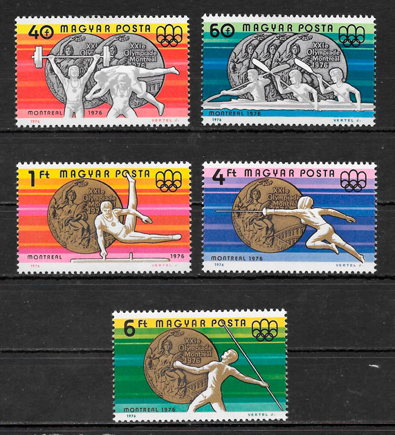 sellos olimpiadas Hungría 1976