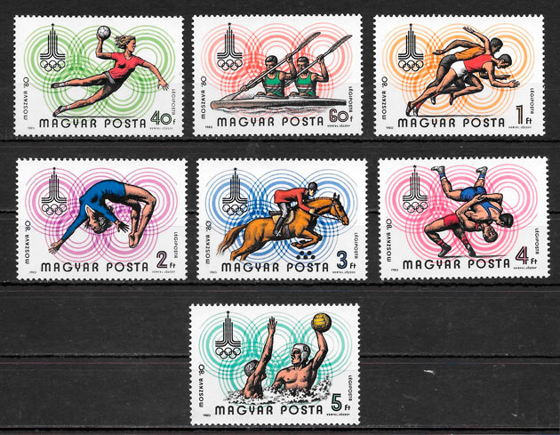 filatelia colección olimpiadas Hungría 1980