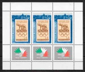 filatelia olimpiadas Hungría 1986