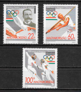 filatelia colección deporte Hungría 1995