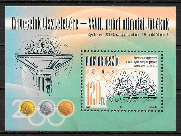 coleccion sellos olimpiadas Hungría 2000