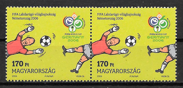 coleccion sellos futbol Hungria 2006
