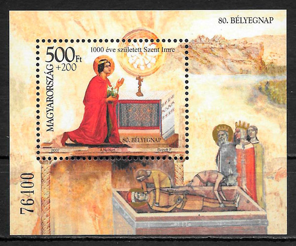 coleccion sellos arte Hungria 2007